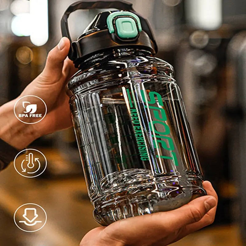 1L Large Capacity Sports Water Bottle, Durable Fitness Gym Hydration Flask, Leak-Proof Design for Workout & Outdoor Activities, Protein Shaker Bottle, Travel Water Bottle, Reusable Water Bottle, Sports Drinking Bottle, Drink Bottles