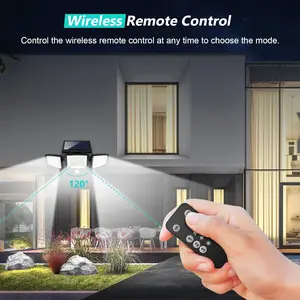 2 Packs Ultra-Bright LED Motion Sensor Solar Security Lights, Outdoor IP65 Waterproof 3-Head 2500-Lumen 270° Wide-Angle Lights with 2000mAh Dual Sensor & Auto-On/Off, for Patios, Garages (Automotive & Motorcycle Car Battery Repair Tool Compatibility)
