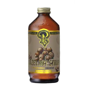 Portland Syrups Hazelnut Syrup - 12 Fl. Oz. Beverage Concentrate - Sweet Beverage Syrup for Coffee and Tea.  Add a splash to enhance the morning routine.   naturally flavor with organic cane sugar.