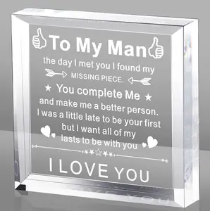 To My Man Gift for Him Anniversary Birthday Gifts for Boyfriend I Love You Gift for Him Fiance Husband Keepsake for Groom Engagement Wedding Valentine Christmas Father's Gift Day