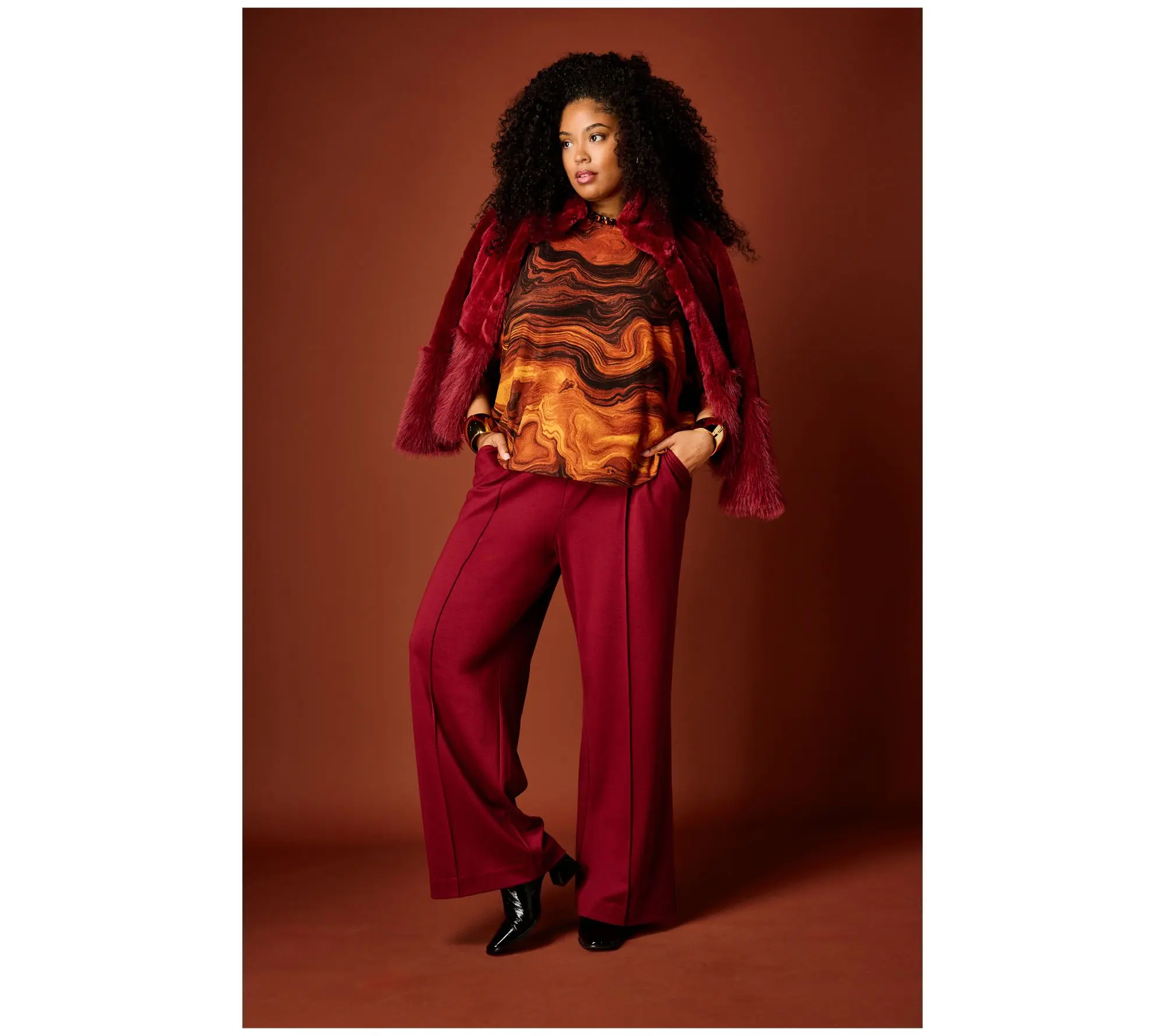 Carla Rockmore Collection Faux Fur Jacket