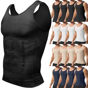 4/3/2/1 PACK Men Compression Tank Top Shaping Vest Sleeveless Shirt Shapewear Men GYM Workout Fitness Shirts Tank Tops Shirt Menswear Underwear Men's Underwear For All Seasons