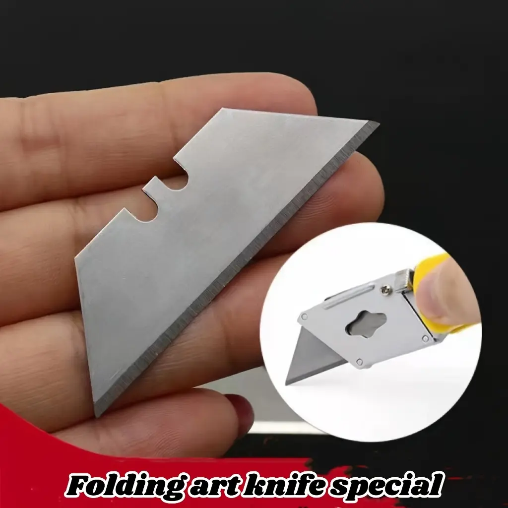 Universal Trapezoid Shape Art Blade Set - 50pcs Multifunctional Precision Cut DIY Tool for Camping, Hiking Needs