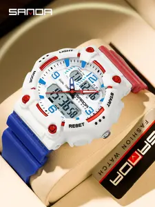 Men's Sportive Digital Watch, Fashionable Digital Watch with Luminous Dial & Alarm Mode, Trendy Multifunctional Watch for Daily Life, Durable Watch