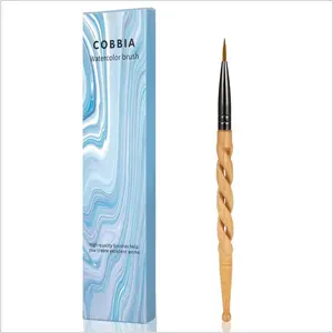Professional Kolinsky Sable Watercolor Brush, Hand-carved Round Paintbrush with Double Spiral Hollow Wood Handle, Artist Paint Brushes for Watercolor & Acrylic Painting, Art Supplies for Adults