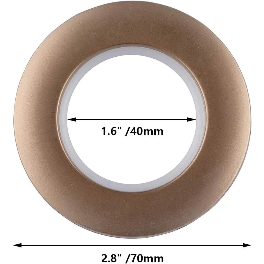 32 Pack Curtain Grommets,DeSS Inner Diameter 1-9/16"(40mm) Curtain Eyelet Rings Nanoscale Low Noise Roman Ring (Matt Coffee)