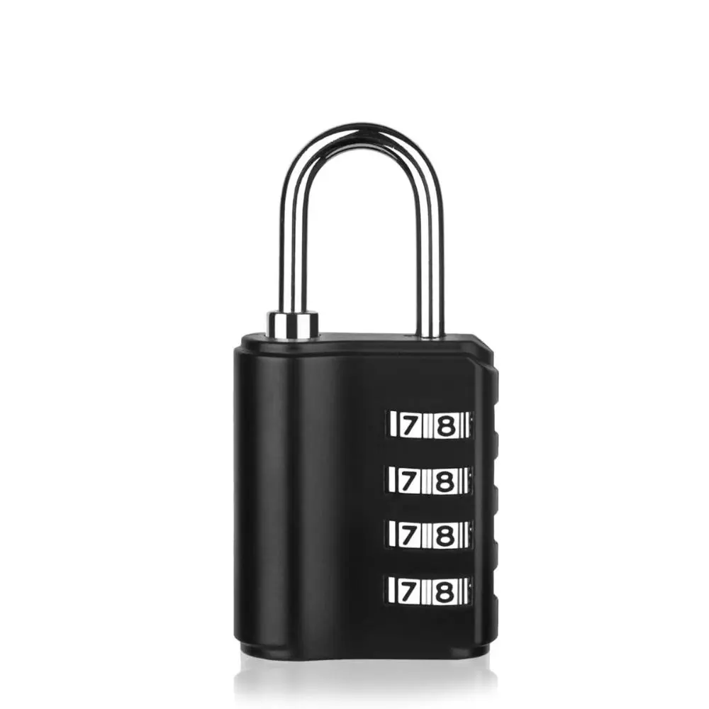 Padlock, 4-digit Combination Anti Theft Padlock, Waterproof, Security Lock, for School Gym Lockers, Sports Lockers, Fences, Toolboxes, Doors, and Storage - Easy To Use and Set Up