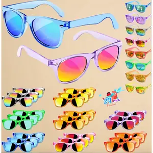 16 Pack Neon Kids Sunglasses – UV400 Protection, Party Favors for Boys & Girls, Valentine’s Day Gifts, Classroom Prizes, Birthday Goodie Bag Stuffers