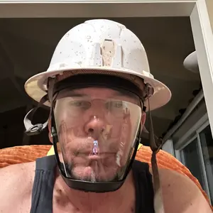 Transparent Visor - Adjustable Full-Face Protective Shield - Durable Plastic Safety Mask - Heat & Impact Resistant for Work, Kitchen, and Outdoor Use with Easy Drawstring Closure