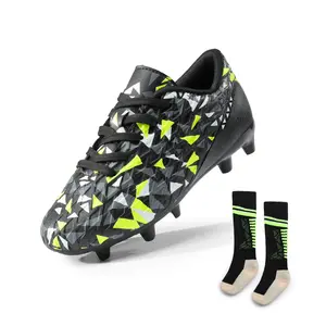 DREAM PAIRS KIDS Boys Girls Soccer Cleats Youth Firm Groud Athletic Outdoor Trainning Football Shoes for Little/Big Kid