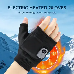 Unisex USB Rechargeable Heated Gloves, Anti-Slip Heating Gloves for Cycling, Winter Hand Warmers, Hunting, Skiing, Outdoor Work