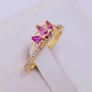 Princess Sweet Ring,Fashion jewelry,Gift for her Princess Crown Engagement Ring Best Christmas Jewelry