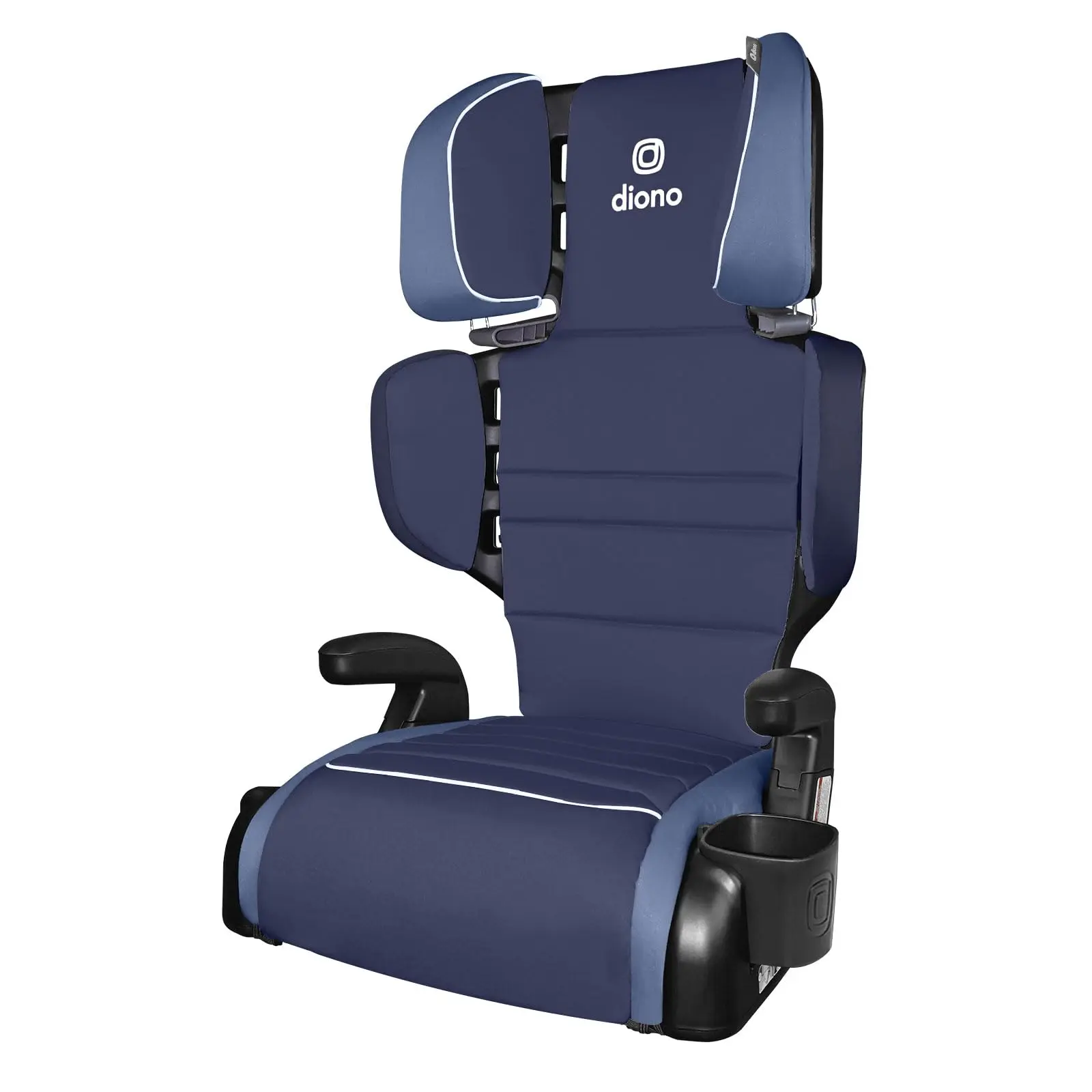 Diono Connect3 R 2-in-1 High Back Booster Car Seat – Slim Fit 3-Across, Lightweight with Cup Holder (40–120 lb)