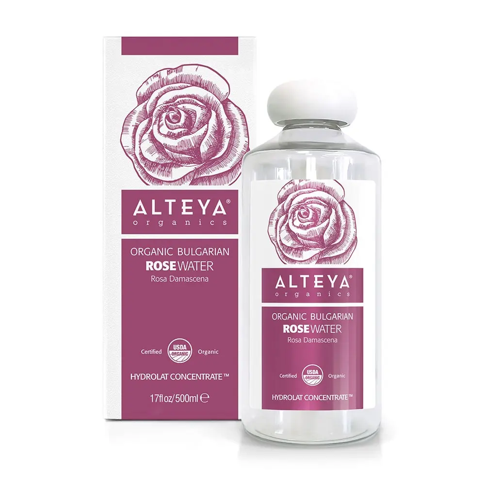 ALTEYA Organic Bulgarian Rosewater Toner - 17 oz Non-Toxic Plant-Based Cruelty-Free Fragrance-Free Hydrating Facial Toner for Sensitive Skin, Acne Care & Redness Relief