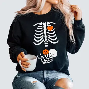 Halloween Maternity Sweatshirt Cute Fall Mom To Be Pullover for Pregnant Women Cozy Spooky Season Pregnancy Shirt