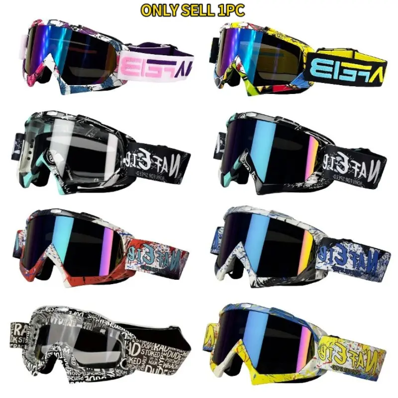 Unisex Off-Road Motorcycle Goggles, Motocross Gear, Motocross Goggles, Dirt Bike Goggles, Tactical Windproof Sunglasses, Outdoor Protection for Skiing, Cycling, Bike Racing, Perfect Gift