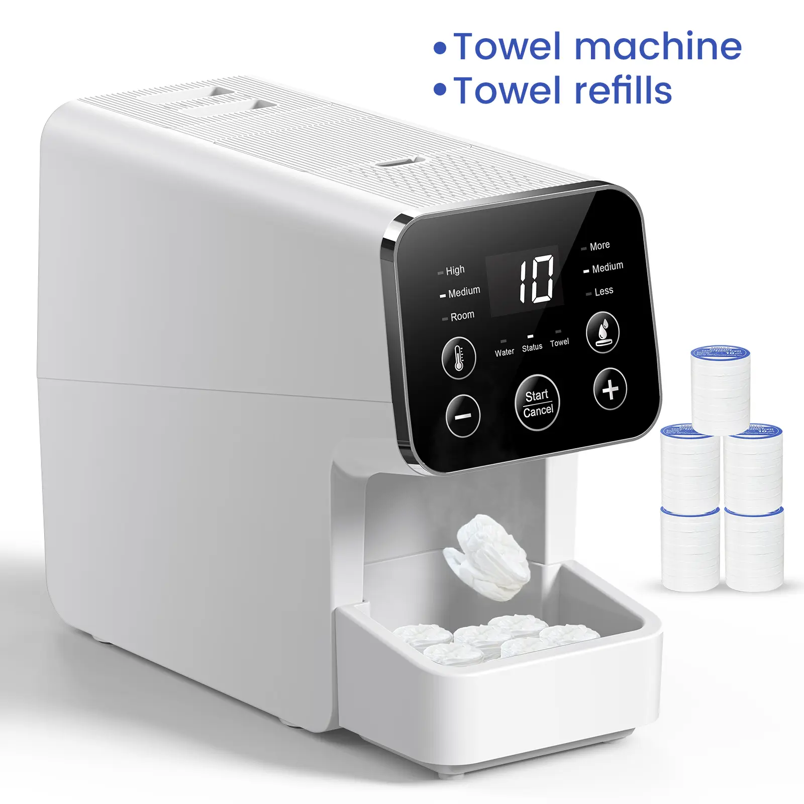Smart Towel Warmer, Flash Heat, Auto‑Dispense, 3 Temperature Settings, 50 PCS Towels Included, Perfect for Home or Commercial Use, Bring the Spa Experience to You
