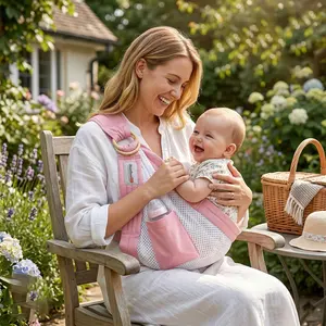 Lightweight Breathable Mesh Baby Carrier, Hands Free Carrier, Adjustable Quick-Dry Infant Back Strap, Ideal for Family Travel, Perfect Gift for Newborns and Toddlers