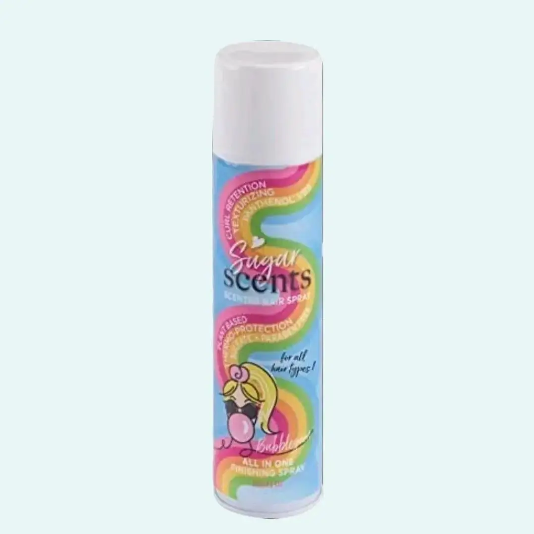 Sugarscents Bubblegum Scented Hairspray - 10oz Can, Medium Hold, Cruelty-Free, Nostalgic Scent, Ideal for Various Hairstyles, PETA APPROVED