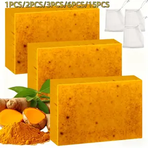 Lemon Turmeric Kojic Acid Soap, Turmeric & Kojic Acid Brightening Soap, DarkSpot Remover, Kojic Acid Soap, Soap Body Care Body Wash Lemon Flawless Organic, Turmeric Cleansing Soap, Turmeric Brightening Bar