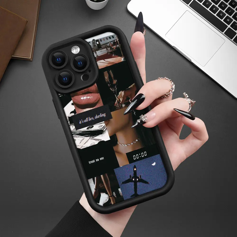 Trendy Customized Couple Pattern Silicone Smartphone Case - Durable Military-Grade Shockproof, Non-Slip Protective Cover for iPhone 16,15,14 Pro Max,13,12,11,XR,XS Plus Handheld Cellphone Devices