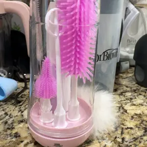 Electric Bottle Brush Set - 2 Modes & 360° Rotation, Waterproof Bless Bottle Baby Bottle Cleaner with Silicone Brushes, scrubbing Fit for tippee, dr brown sippy cup, milk spray baby, baby sanitizer spray Smart