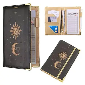 Server Book, Waitress Book Server Books for Waitress Waiter Book with Money Zipper Pocket Serving Book Server Notepad Waitress Accessories Meal Planner Weekly Planner Office Organizer Office Stationery Supplies