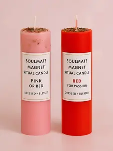 Soulmate Magnet Ritual Candle – Pink or Red (Dressed + Blessed)