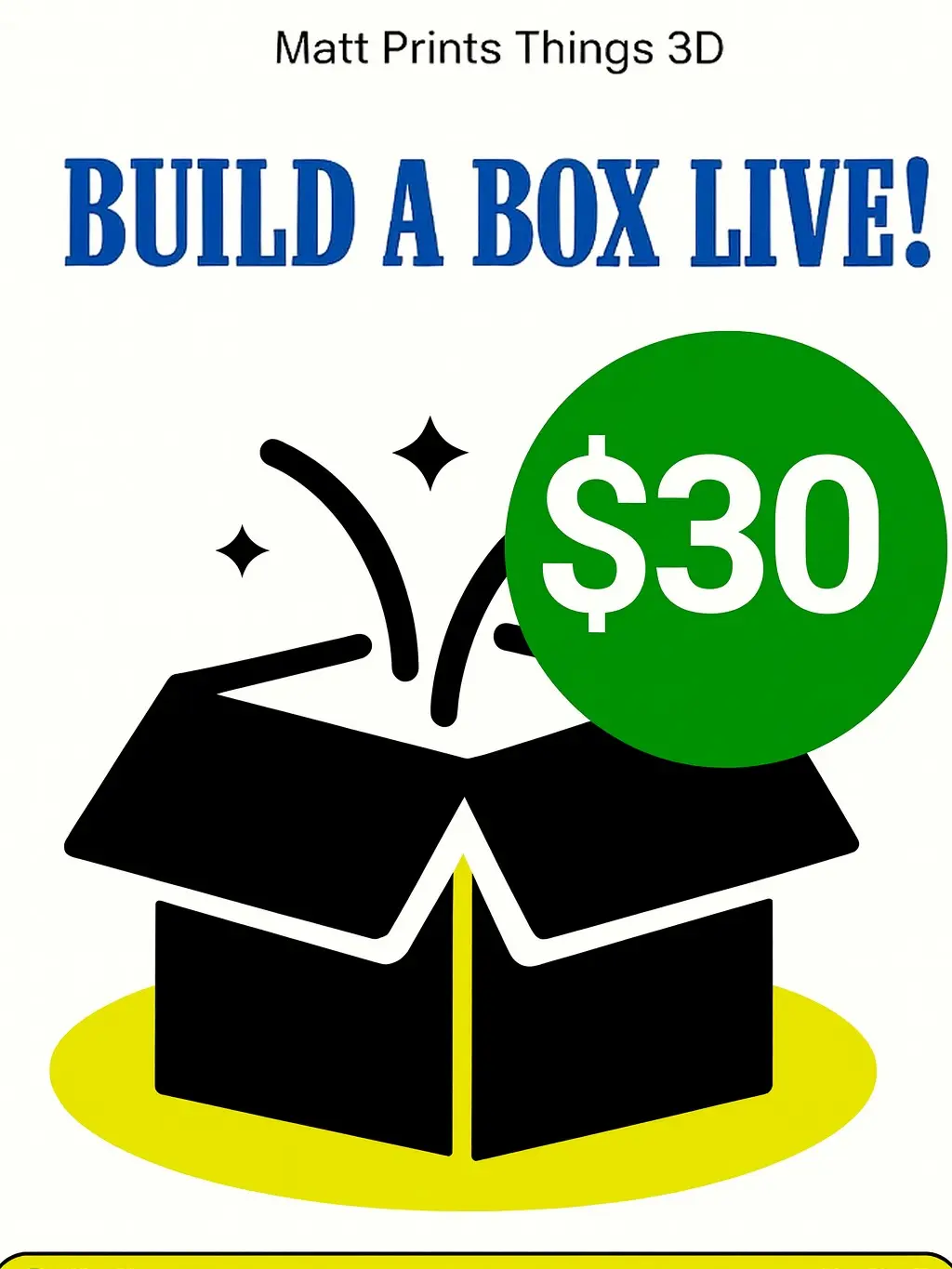 $30 LIVE Build a Box! Build a box live with us!