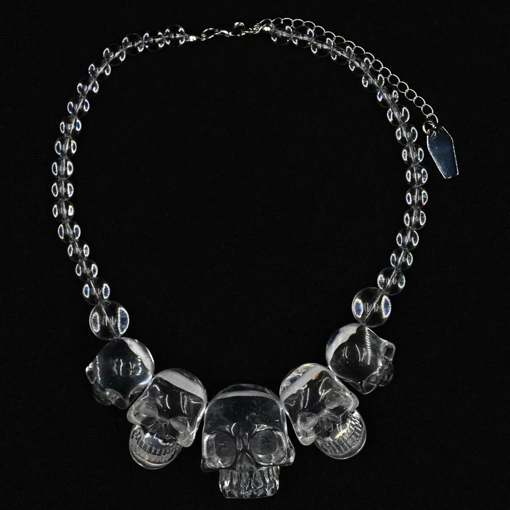 Skull Collection Necklace Crystal Clear Jewelry