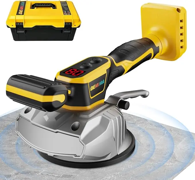 Cordless Tile Leveling Machine (Tool Only) – Dewalt 20V Battery Compatible, 120LBS Suction Power, 8 Adjustable Speed Settings, Up to 25,000 RPM for Wall/Floor Tiles