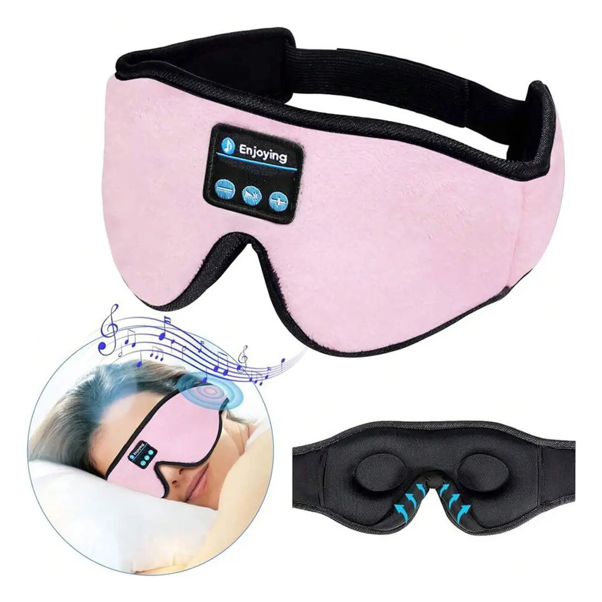 Multifunctional Sleep Headphone, Ergonomic Design Wireless Sleep Earbuds, 3D Sleep Eye Mask Wireless Headphones For Sleeping, National Day Offers, Perfect Gifts For Men&Women, Birthday gift For Boy & Girl,  Valentine's Day gift For Girlfriend & Boyfriend