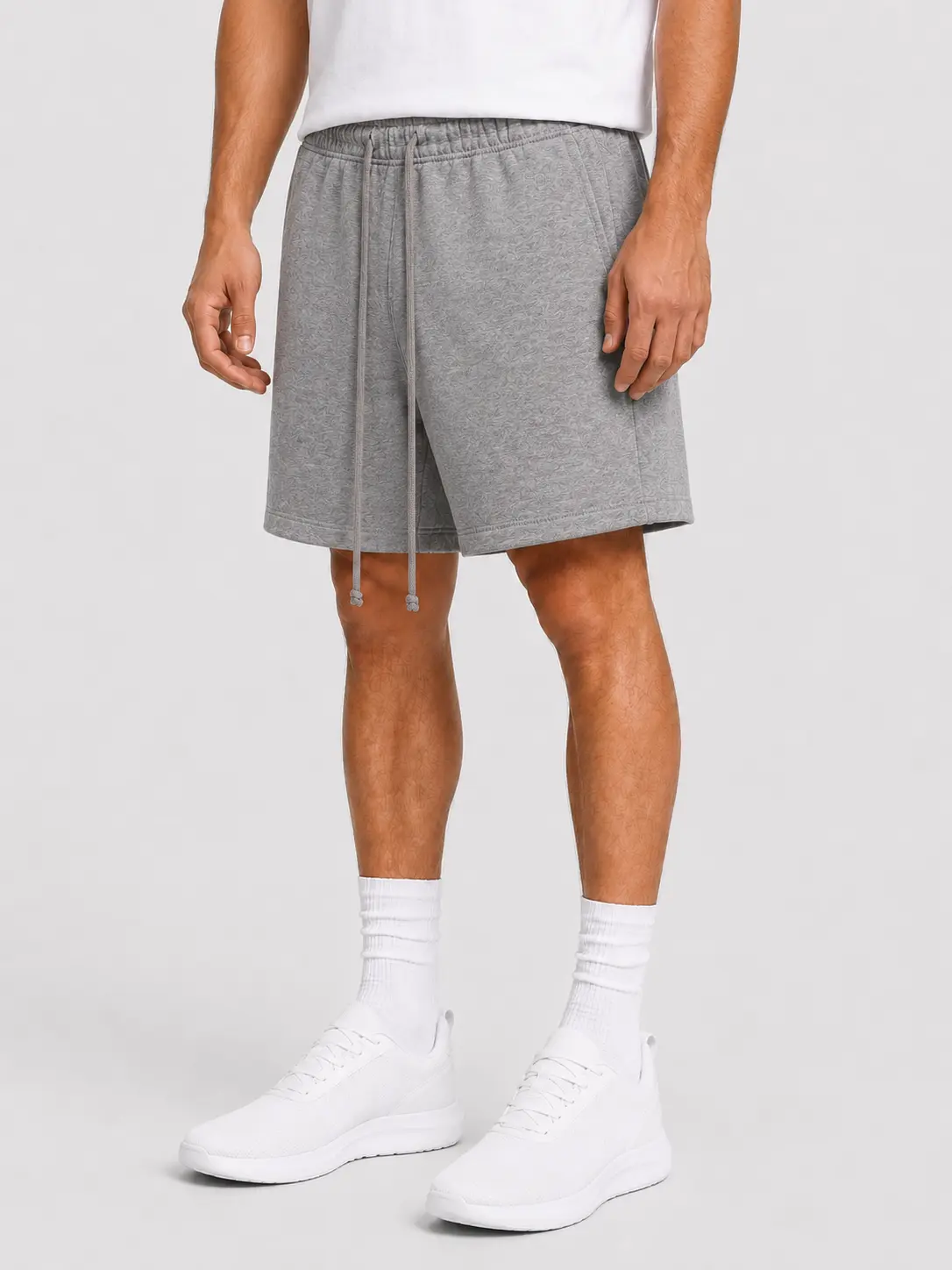 Dark Gray Sweatshorts Men Unisex Heavy Soft Fleece Elastic Waist Casual Streetwear Loungewear Bottoms Basic Menswear