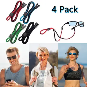 4pcs Eyeglasses String Holder Strap Cord Eyeglass Chains For Women Man Sports Anti-Drop Glasses Lanyard Versatile Clip Loop