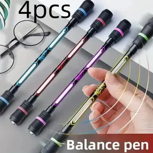 4pcs Cool Internet Trendy Rotating Pencils, Flexible Hand Training, Anti-Drop Anti-Slip Writing Function, Fidget Pen, Novelty Pens, Balance Rotating Pencil Set