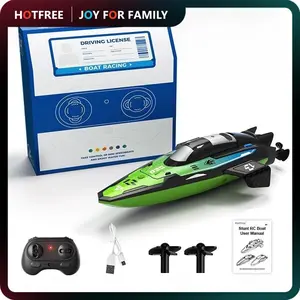 Hotfree Pocket-Size Mini RC Boat for Kids, 2.4GHz Portable Remote Control Speedboat Toy with Dual Propellers, Safe & Waterproof, USB Rechargeable Summer Water Toy, Valentine Birthday & Christmas Gift for Boys Girls Ages 6+