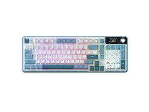 Rosewill Neon S96 Wireless Mechanical Gaming Keyboard, 98-Key Layout w/ Volume Knob, Bluetooth / 2.4GHz / USB-C, Hot-Swappable Brown Switches, RGB Backlit, 3750mAh Battery, Windows & macOS, White