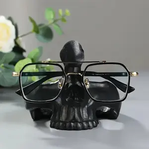Halloween Skull Resin Eyeglass Holder, Home Storage Decor Table Accessory, Best Halloween Gift for Glasses Organization, Eyewear Holder