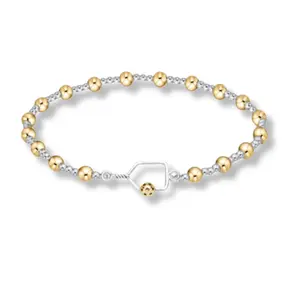 Two Tone Pickleball Beaded Bracelet
