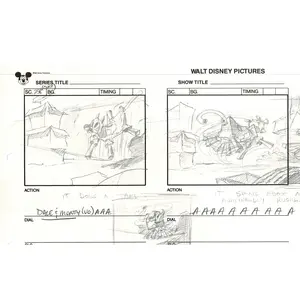 Chip n Dale Rescue Rangers Original Production Animation Storyboard Walt Disney FIRST EPISODE 1988 A18