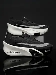 Parent - Child White - Blue - Orange Gradient Air Cushion Sporty Running Shoes, Lightweight Breathable Shoes, Tech Sports Style, Knitted Mesh Material, Excellent Cushioning & Comfortable, Ideal for Parent - Child Running Training & Daily Outings