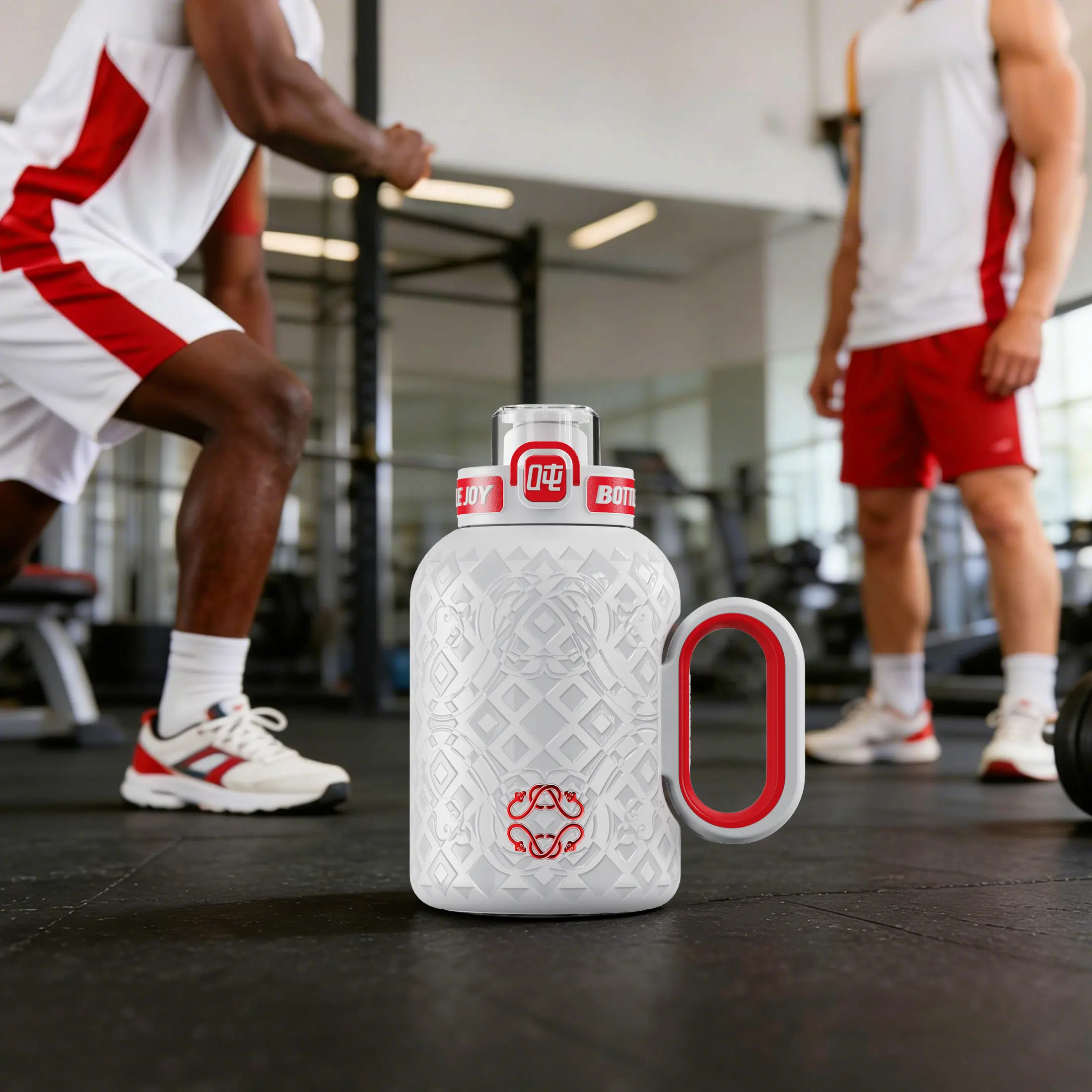 Bottled Joy - CoolJoy Tumbler 1L | Double-Wall 316 Stainless Steel Insulated Flask, Two-way Sip with Straw, Keep Hot Cold 12 Hours, Dishwasher Safe | For Gym, Outdoor, Home Silicone Scale Scale