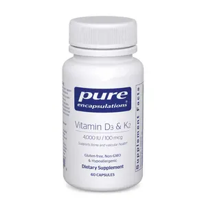 Pure Encapsulations Vitamin D3 & K2 – 60 Capsules | Supports bone strength & vascular health Immune & Heart Support Pure Encapsulations Vitamin D3 & K2 – 60 Capsules | Supports bone strength & vascular health Immune & Heart Support