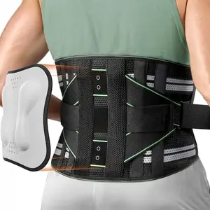 Adjustable Breathable Lumbar Support Brace, High Stretch Lower Waist Belt, Back Pain Relief, Tummy Control, Comfortable Fit