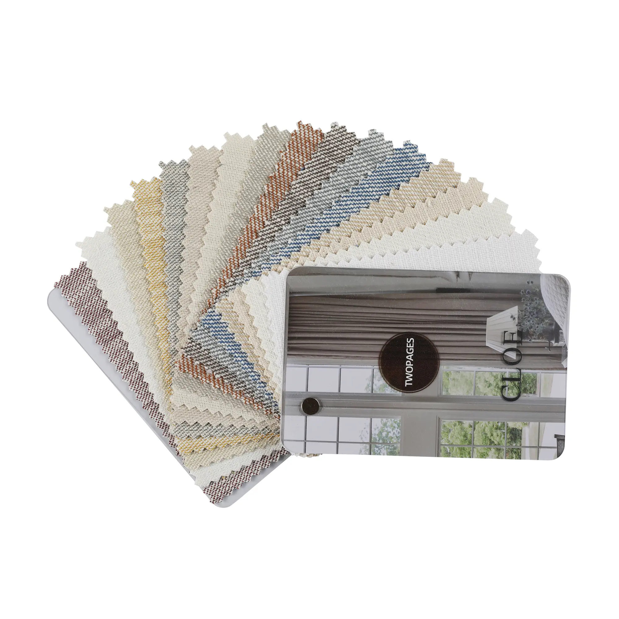 TWOPAGES Cloe Organic Cotton Curtain Fabric Swatch Booklet – Household Textile Curtain & Blind Accessory for Comfortable Breathable Use, Comfortable Breathable Curtains