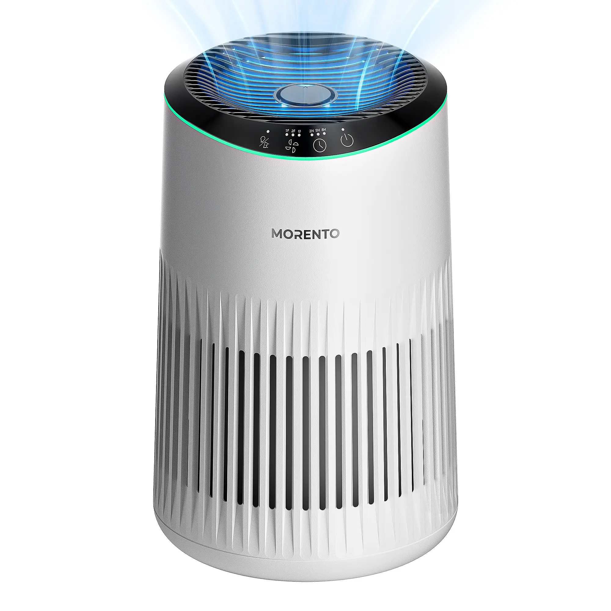 MORENTO MR2566 Air Purifier for Bedroom Home Smoke & Pet Dander Odors Sleep Mode Portable HEPA Blue Ambient Light Sleeping Mode Fragrance Machine, Air Purifying Multifunctional Air Cleaner True Hepa Filter