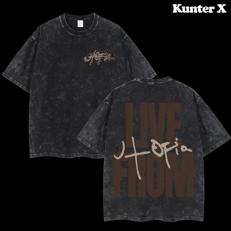 LIVE FROM UTOPIA Vintage Tee Unisex Heavy Cotton T-Shirt , Available in Multiple Sizes Menswear, Clothes Apparel Oversized men  gifts Anime Graphic Short Sleeve T-Shirt anime graphic shirt boys  merch