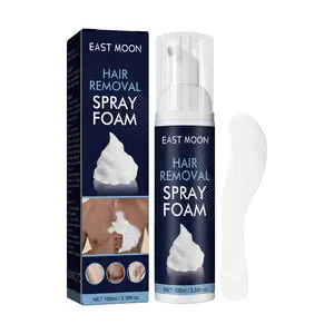 Men's Hair Removal Spray Foam - Plant Extract Soothing Depilation Spray Painless & Gentle Depilatory Cream for All Skin Types - Effective for Armpits, Chest, Back, Legs & Body