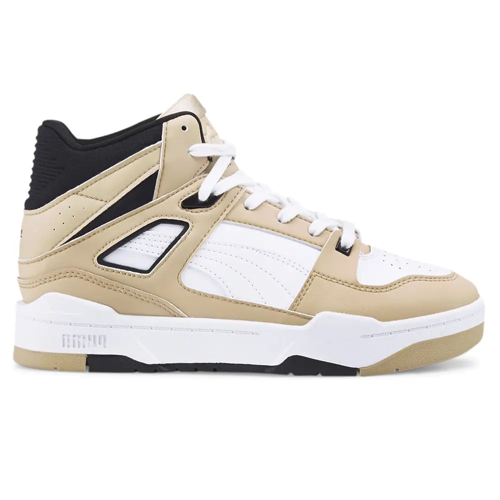 PUMA Womens Slipstream Mid Perforated Logo Lace Up Sneakers Shoes Casual - Beige