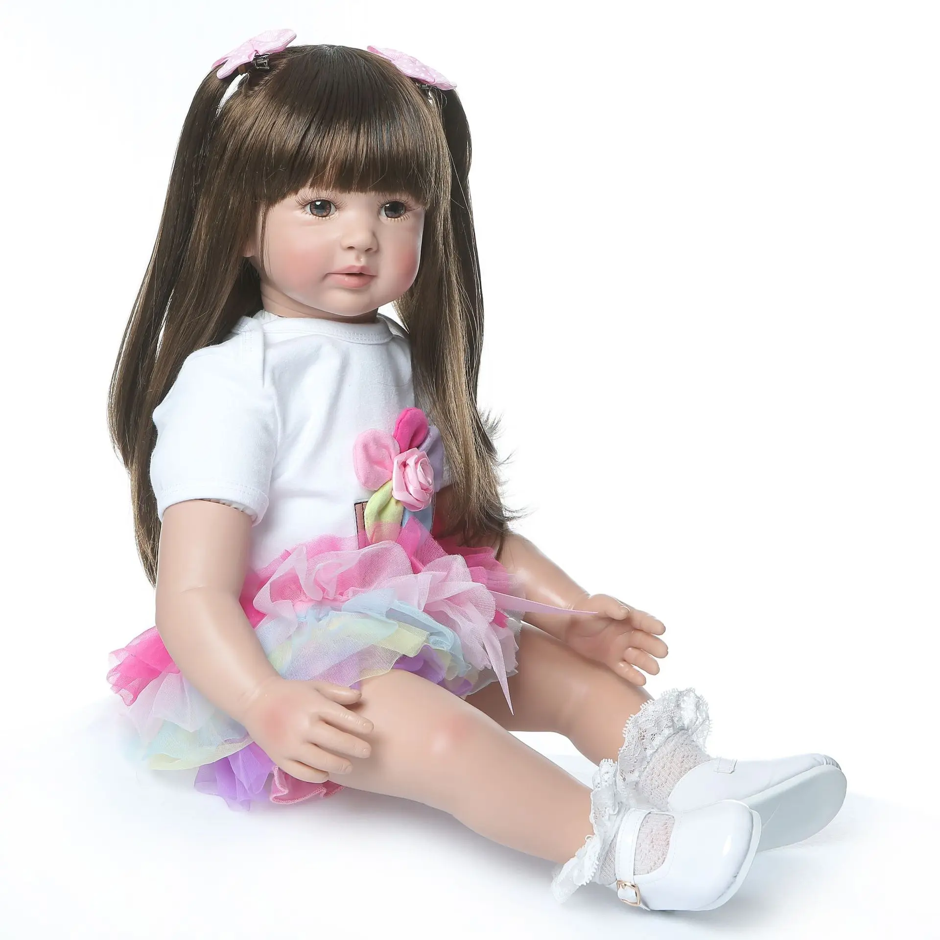 22" Realistic Princess Doll with Long Hair - Soft Vinyl, Full Body Resurrection Girl and Accessories Set - Can Sit or Stand - Great for Birthdays, Christmas Gifts and Collectors